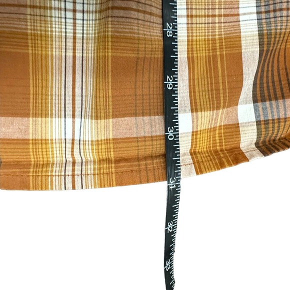 Magellan Outdoors Shirt Men Large‎ Orange Brown Plaid Fishing Hiking Long Sleeve - Picture 7 of 8